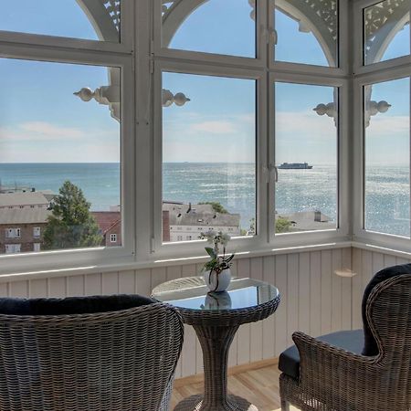 Villa Fernsicht - Wohnung Nr 1 - Mit Meerblick 사스니츠 외부 사진