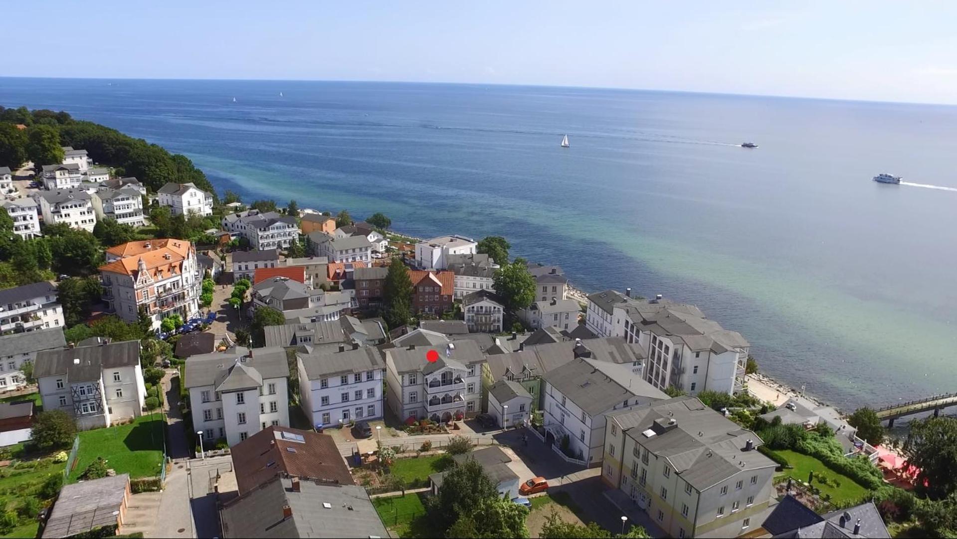 Villa Fernsicht - Wohnung Nr 1 - Mit Meerblick 사스니츠 외부 사진