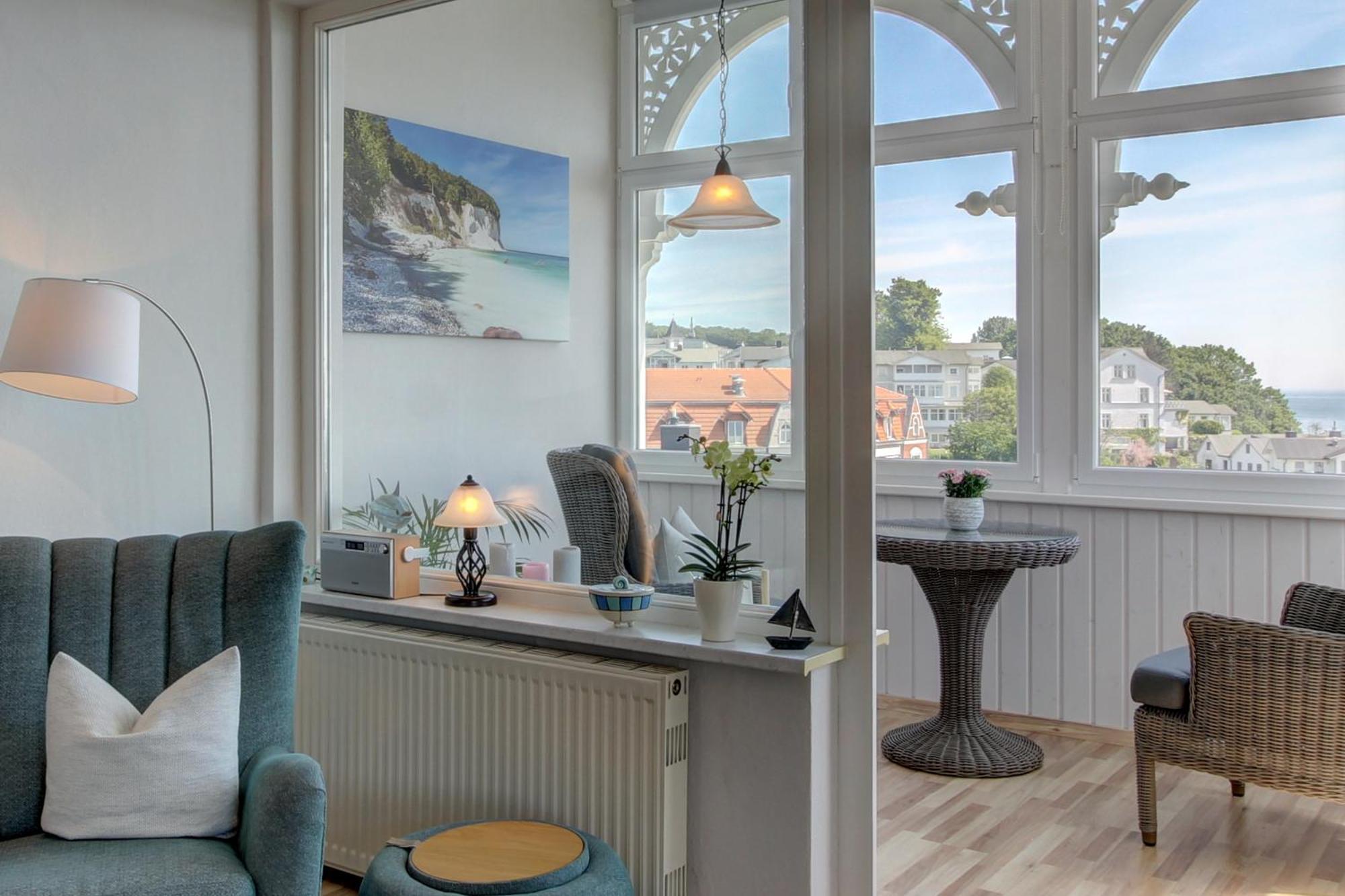 Villa Fernsicht - Wohnung Nr 1 - Mit Meerblick 사스니츠 외부 사진