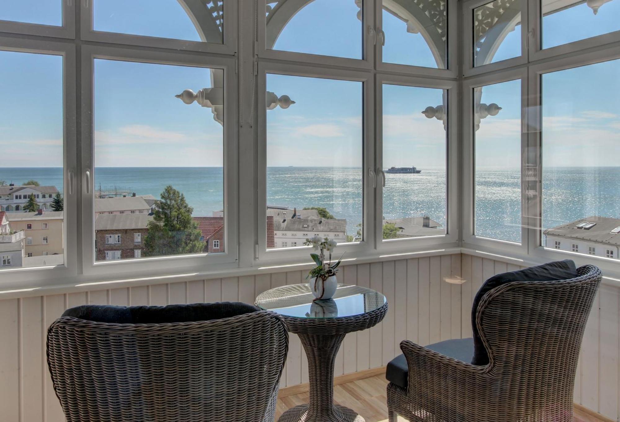 Villa Fernsicht - Wohnung Nr 1 - Mit Meerblick 사스니츠 외부 사진